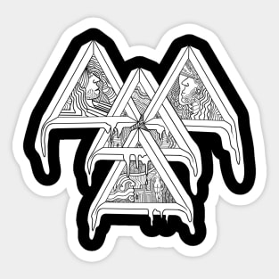 Triangles Are Awesome - Sacred Geometry Cyborg Edition Sticker